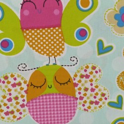 Tessuto Cotone Farfalle